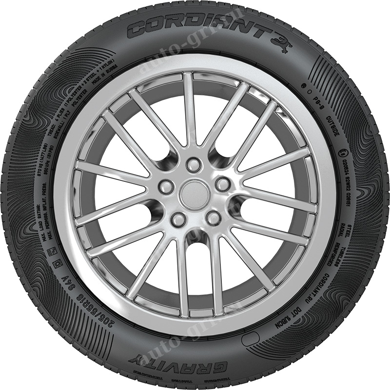 Боковина покрышки. Легковые шины Cordiant Gravity 215/60R16