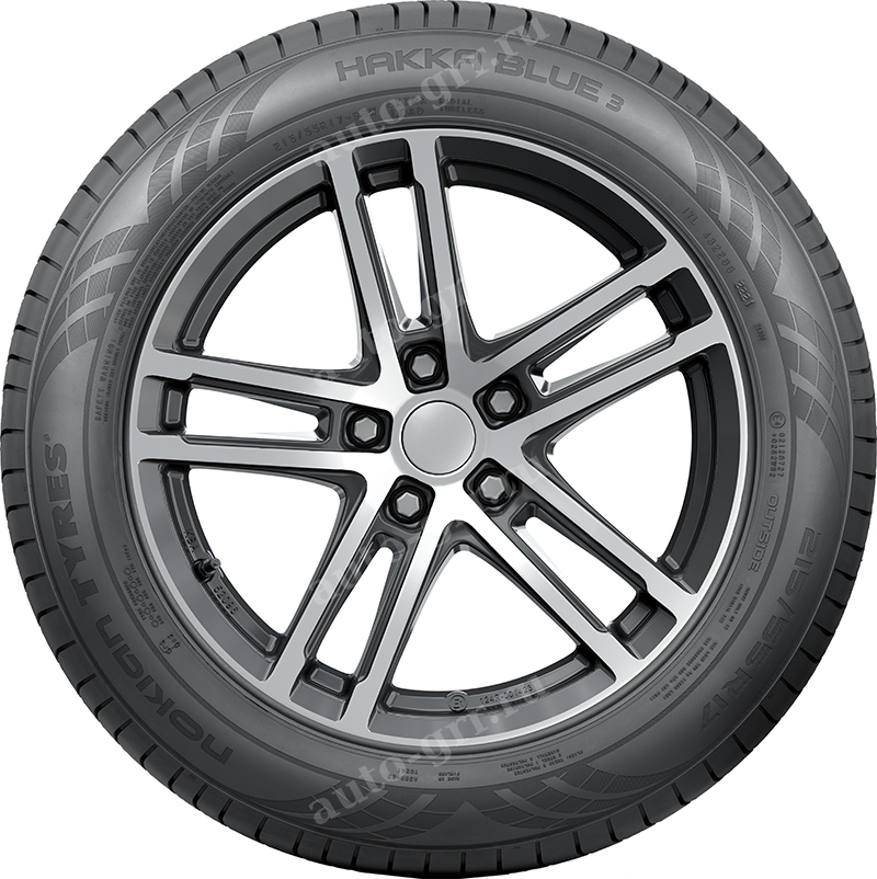 Покрышка смонтирована на диск. Легковые шины Nokian Hakka Blue 3 205/50R17