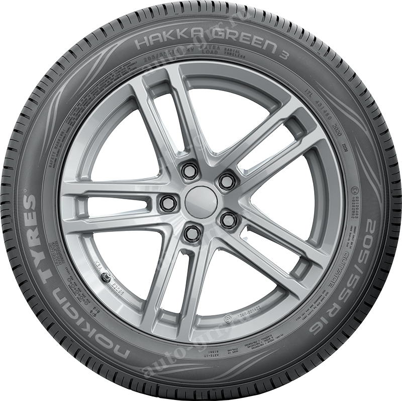 Покрышка смонтирована на диск. Легковые шины Nokian Hakka Green 3 195/60R15